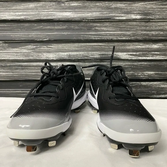 Nike Alpha Huarache Black and White Gradient Baseball Cleats. “Free Shipping” - Picture 5 of 7
